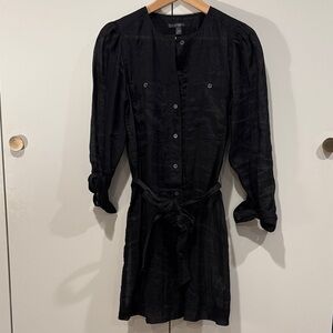 Banana Republic Black Long Sleeve Mini Dress